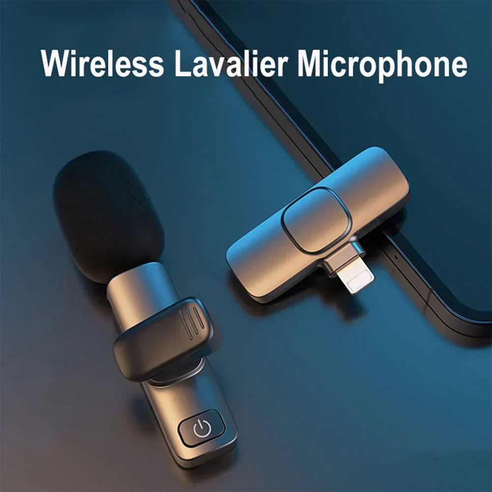 Wireless Lavalier Lapel Microphone For IPhone IPad Professional Wireless Clip Mic - Cordless Omnidirectional Condenser Recording Mic For Interview Video Podcast Vlog YouTube
