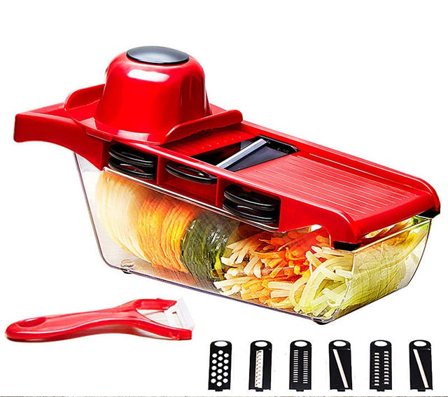 High Quality 10 in 1 Mandoline Vegetable Slicer Cutter with Box