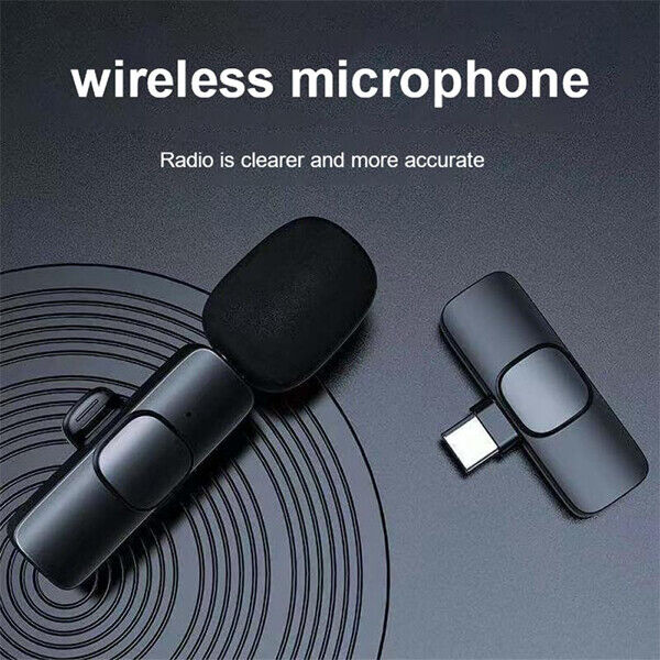 Wireless Lavalier Lapel Microphone For IPhone IPad Professional Wireless Clip Mic - Cordless Omnidirectional Condenser Recording Mic For Interview Video Podcast Vlog YouTube